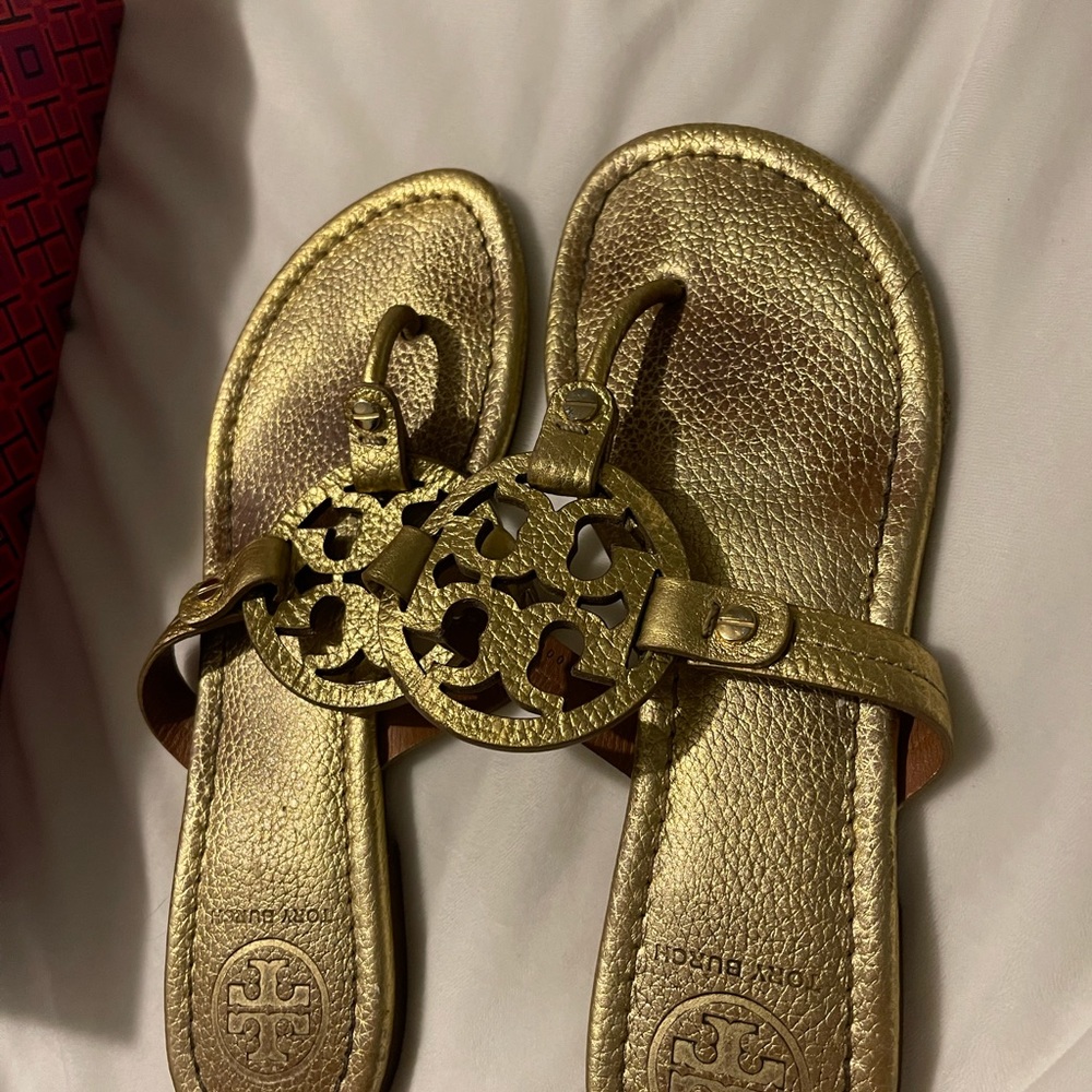 Gold Tory Burch sandals